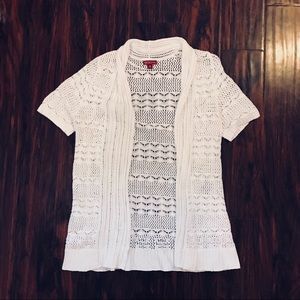 Crochet Short Sleeve Cardigan